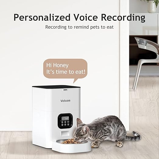 VOLUAS Automatic Feeder for cats and dogs with timer